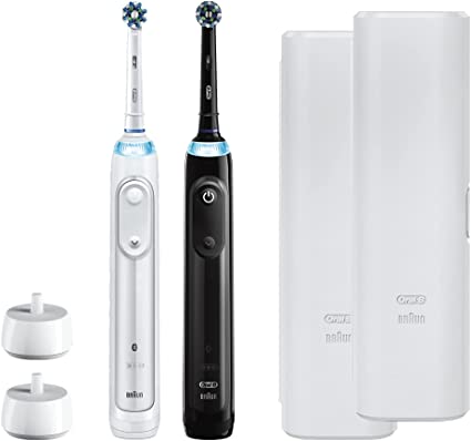 Amazon | ブラウン オーラルB 2本セット ジーニアスSブラック/ホワイト 